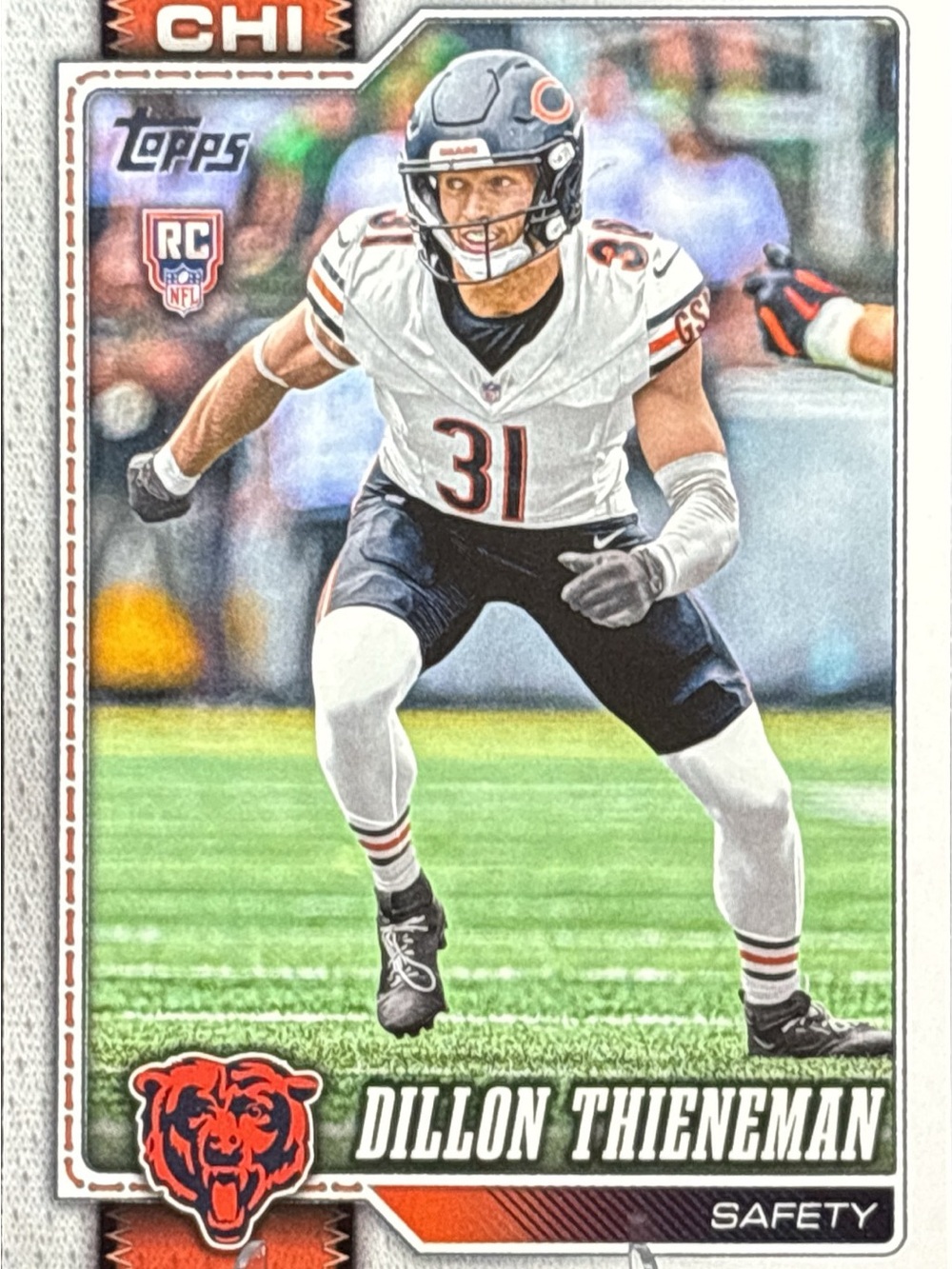 Topps Dillon Thieneman Bears Rookie Football Card